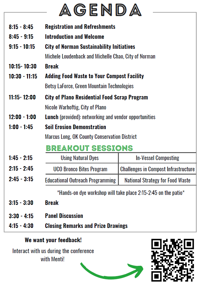 image of the schedule for the 2024 conference